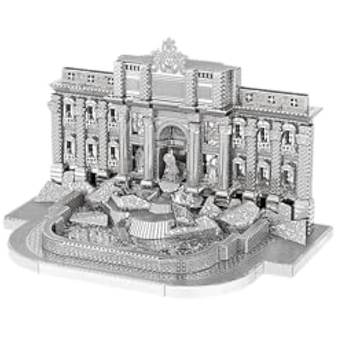 FONTANA DI TREVI 3D METAL PUZZLE FONTANA DI TREVI 3D ARCHITECTURE METAL PUZZLE 3D METAL PUZZLE FOR ADULTS 11 X 6.5 X 6.8 CM - Image 1